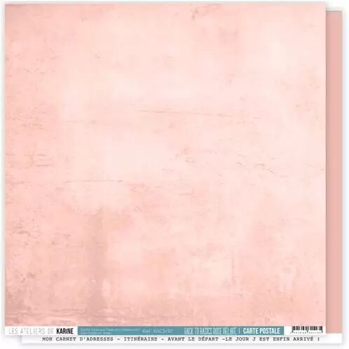 Papier - Carte Postale - Back to Basic - Rose d�lav�