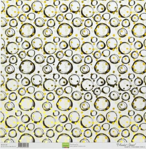 Papier - Cercles dor� et noir