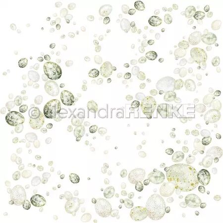 Papier - Easter flowers - Delicate Egg Swirl Green-Charteuse