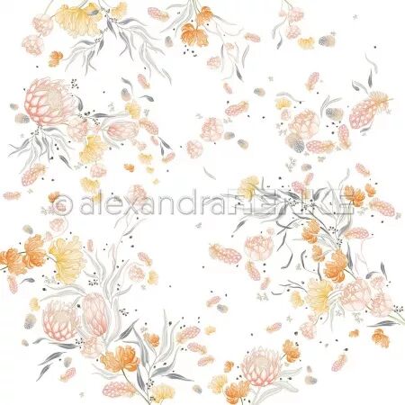 Papier - Easter flowers - Delicate Protea Tulip Swirl