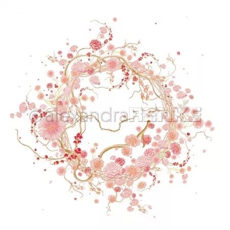 Papier - Easter flowers - Delicate Ranunculus Mallow Wreath