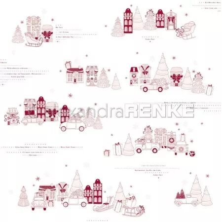 Papier - Fêtes - Scènes de maisons et voitures - Alexandra Renke
