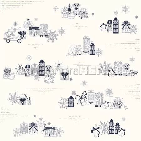 Papier - Fêtes - Scènes de maisons sur crème - Alexandra Renke