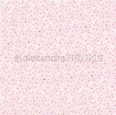 Papier - Fin motif floral rose