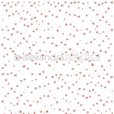 Papier - Fines fleurs de pavot