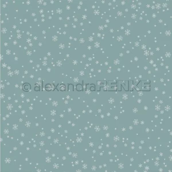 Papier - Flocons de neige sur bleu �l�gant