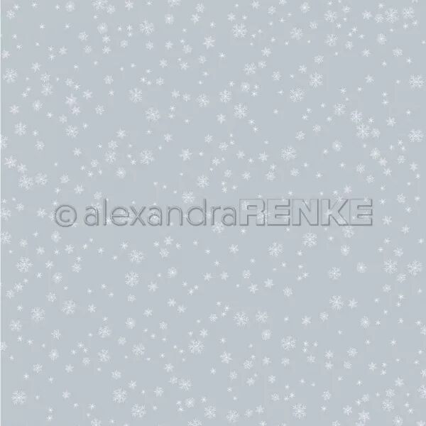Papier - Flocons de neige sur denim clair