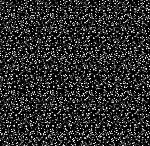 Papier - Flower vine white on black