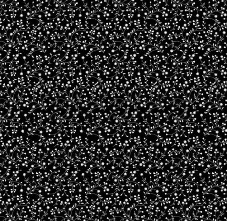 Papier - Flower vine white on black