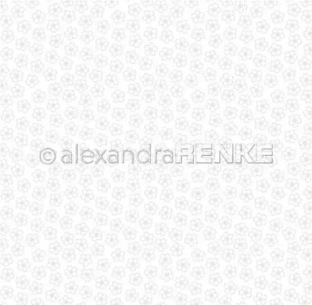 Papier - Flowers gold outline dotted
