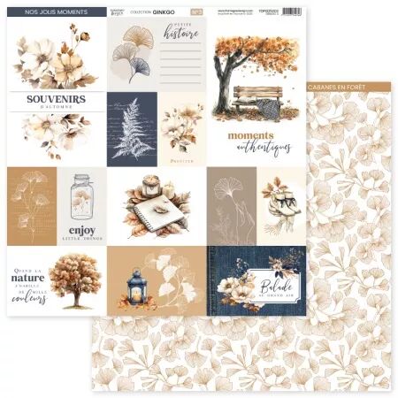 Papier - Ginkgo - Nos Jolis Moments - Florilèges Design
