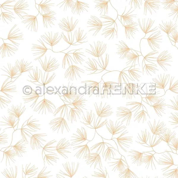 Papier - Grandes aiguilles de pin - Beige pr�f�r�