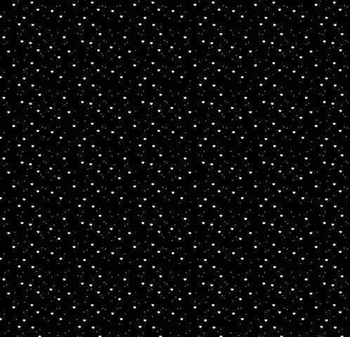 Papier - Heart dot flurry white on black