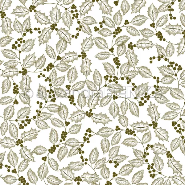 Papier - Houx vert ombrag�