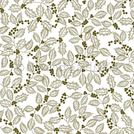 Papier - Houx vert ombrag&eacute;