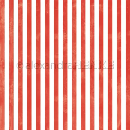 Papier - Larges bandes aquarelle rouge vif