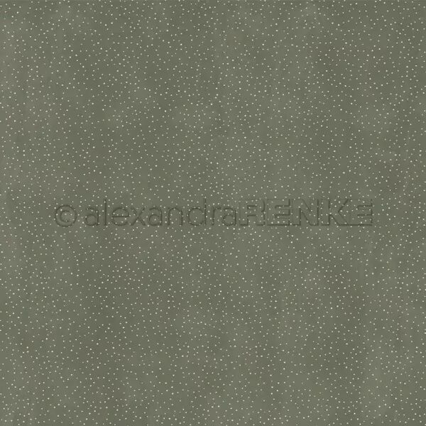 Papier - Les points sur fond gris-vert - Alexandra Renke
