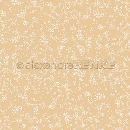 Papier - Merveilleux Noël - Variété de branches de baies sur beige