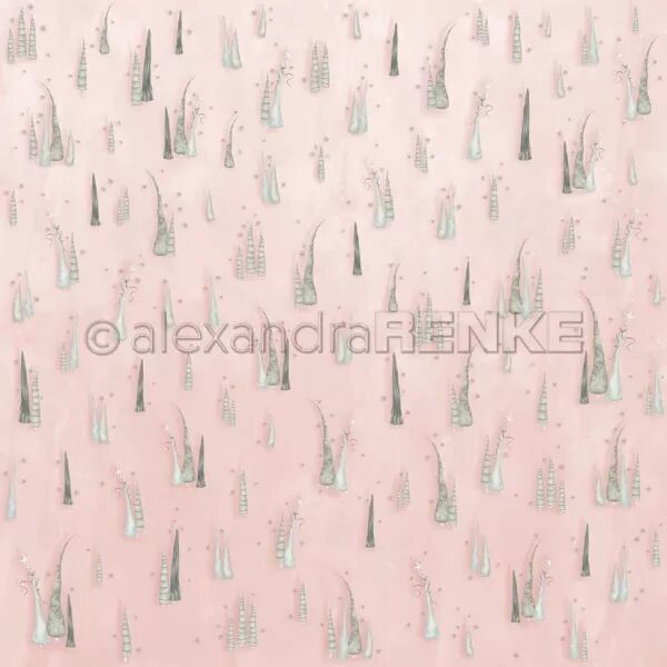 Papier - No�l de Lisa - Sapins bonheur - Alexandra Renke