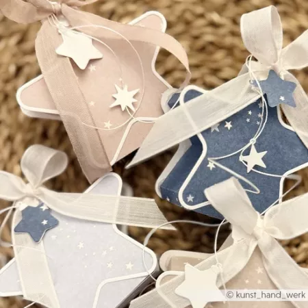 Papier - Petites &eacute;toiles sur brun cr&egrave;me