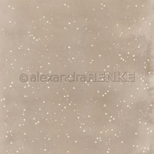 Papier - Petites �toiles sur brun cr�me