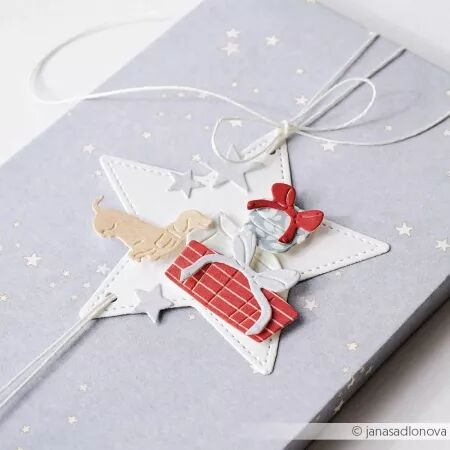 Papier - Petites &eacute;toiles sur denim clair