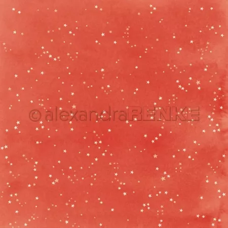 Papier - Petites &eacute;toiles sur rouge vif