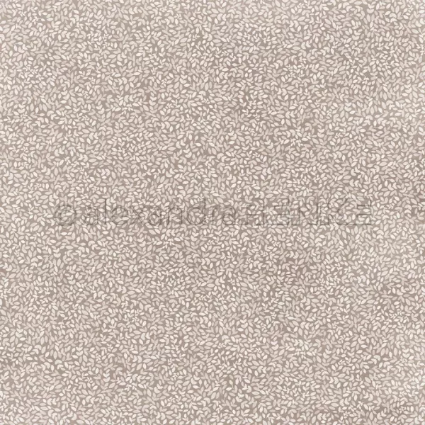 Papier - Petites feuilles sur gris beige