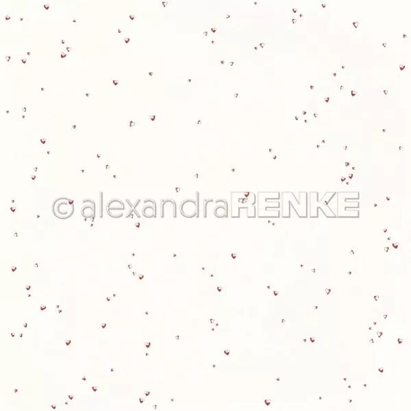 Papier - Petits coeurs rouges - Alexandra Renke