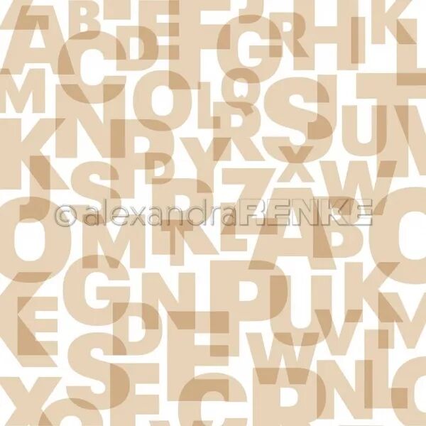 Papier - Pure Diary - Alphabet imbriqu� beige