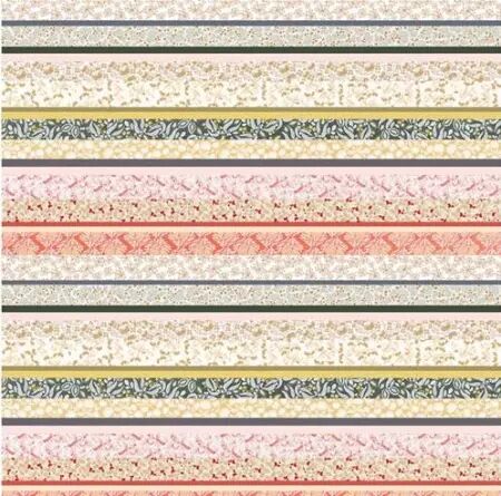 Papier - Rayures à motifs floraux