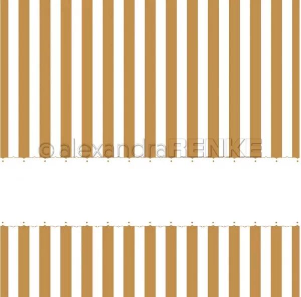 Papier - Rayures caf� bordure � pois
