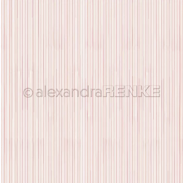 Papier - Rayures d�licates rouge vif