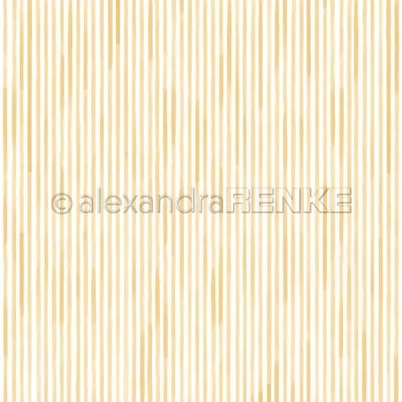 Papier - Rayures Jaune moutarde - Alexandra Renke