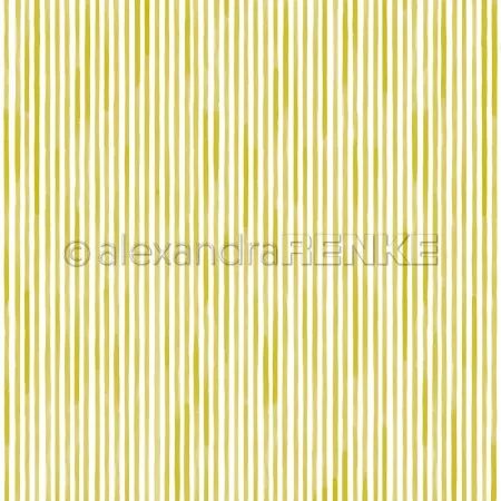 Papier - Rayures vertes chartreuse - Alexandra Renke
