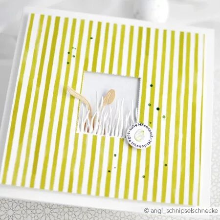 Papier - Rayures vertes chartreuse - Alexandra Renke