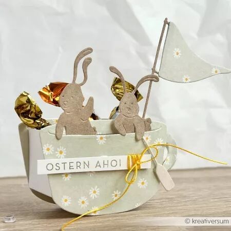 Papier - ronde de marguerites - fond vert sauge  - Alexandra Renke