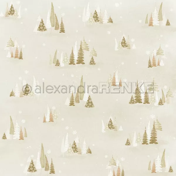 Papier - Sc�nes de for�t de sapins