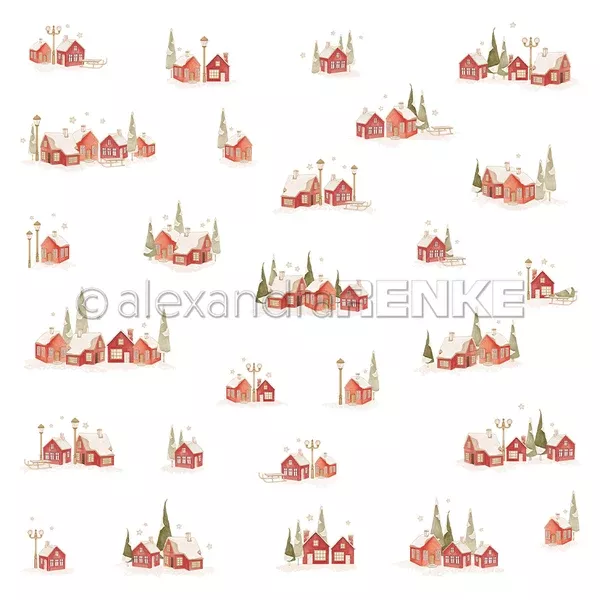 Papier - Sc�nes de ville d\'hiver