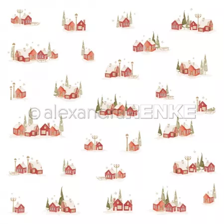 Papier - Sc&egrave;nes de ville d\'hiver