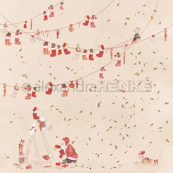 Papier - Souris de No�l - Joie des chaussettes