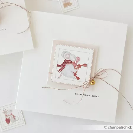 Papier - Souris de No&euml;l - Timbres