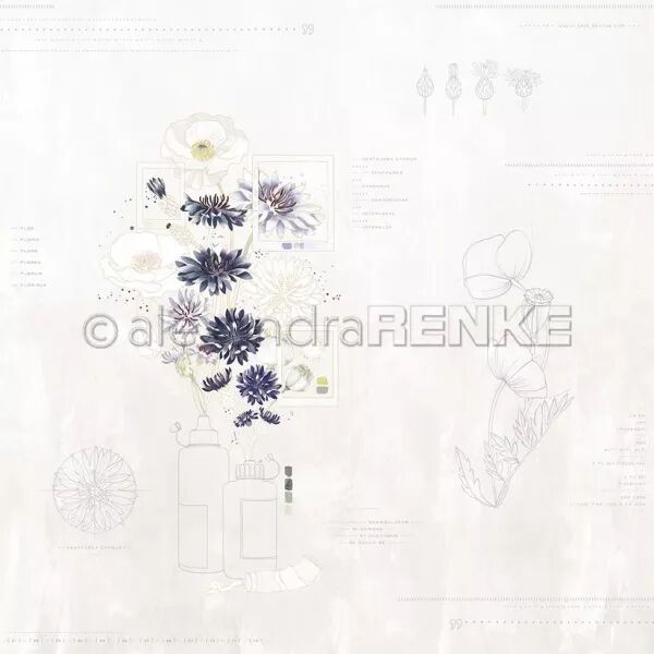 Papier - Splendeur cr�ative - Bouquet de bleuets -  Alexandra Renke