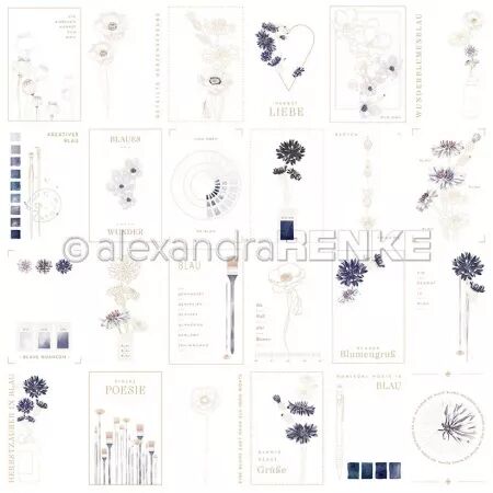 Papier - Splendeur créative - cartes bleues -  Alexandra Renke