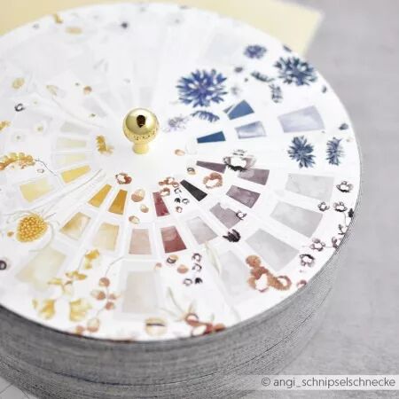 Papier - Splendeur créative - Nuancier jaune, ocre, bleu  -  Alexandra Renke