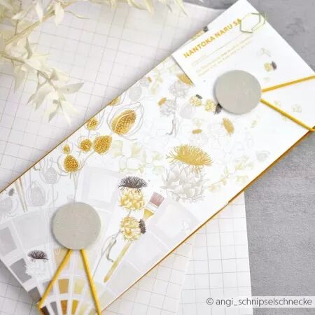 Papier - Splendeur créative - Nuanciers fleuris jaune & ocre -  Alexandra Renke