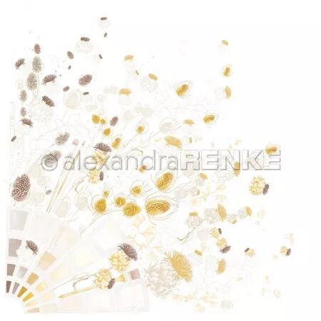 Papier - Splendeur créative - Nuanciers fleuris jaune & ocre -  Alexandra Renke