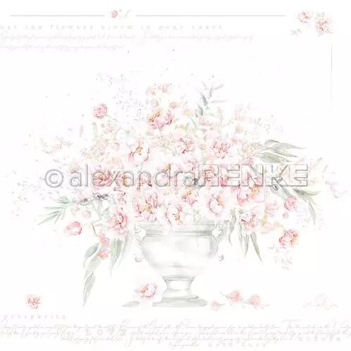 Papier - Summer time - Vase with paonies