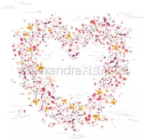 Papier - Tr�fle porte-bonheur - Couronne de papillons