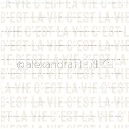 Papier - Tr�fle porte-bonheur - Typo C\'est la vie